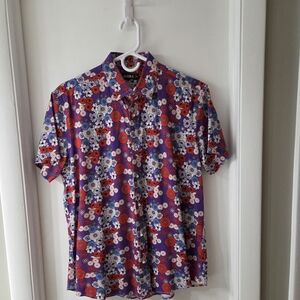 Men's Purple Floral Shirt